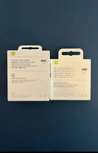 Caricabatterie completo iPhone (USB-C 20W + adattatore)