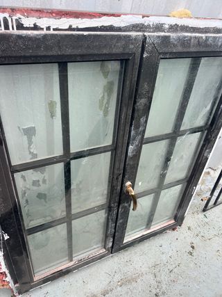 ventana pvc color Negro medida 110 cm 123 alto