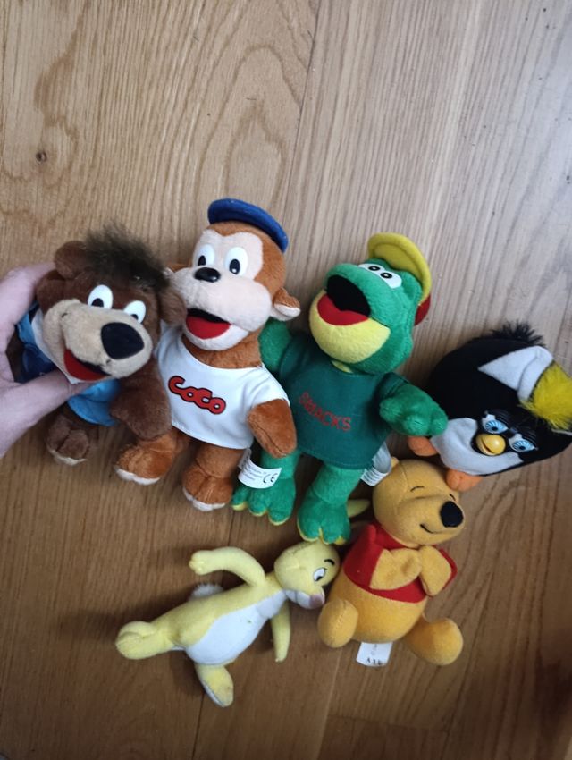 Pack 6 peluches vintage