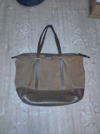 Bolso de cuero marrón