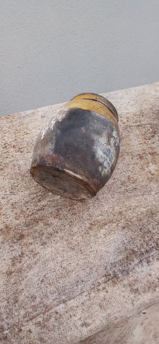 Pentolino in terracotta smaltato francese