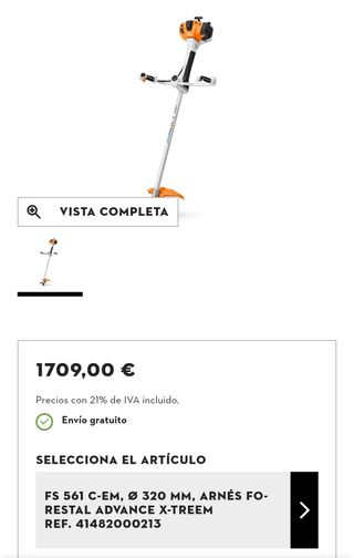 Desbrozadora Stihl FS 561 C nueva ESTRENAR