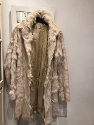 Chaquetón pelo auténtico  crudo Tm