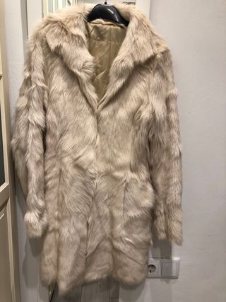 Chaquetón pelo auténtico  crudo Tm