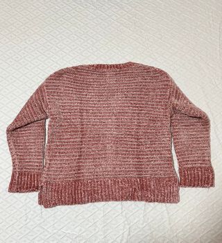 Jersey de chenilla rosa de Zara