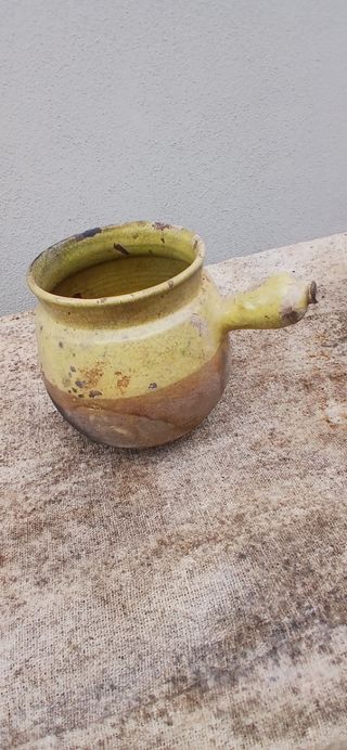 Vecchio pentolino smaltato francese