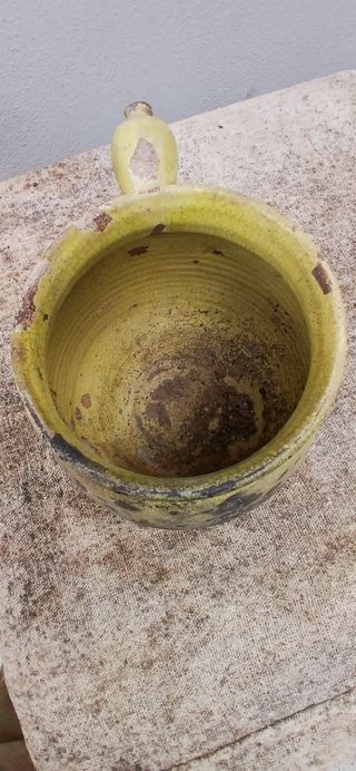 Vecchio pentolino smaltato francese