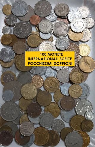 Lotto 100+ Monete Internazionali - Mix