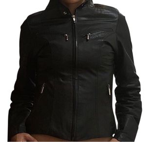 Cazadora Piel Negra Artesanal