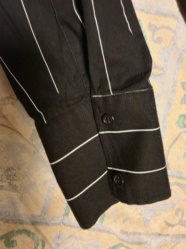 Camicia Nara Camicie nera gessata taglia M