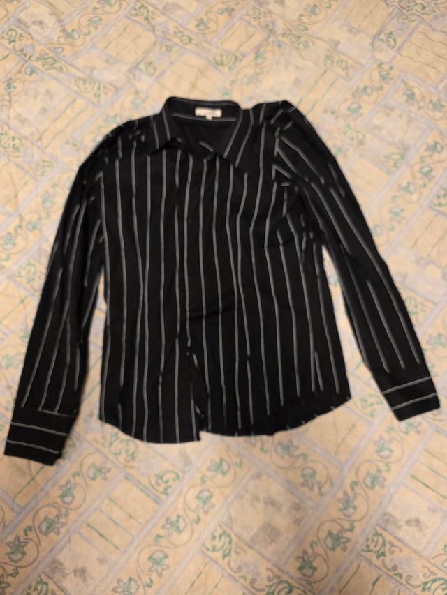 Camicia Nara Camicie nera gessata taglia M