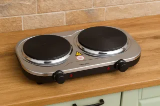 Estufa Eléctrica Doble Acero Inoxidable