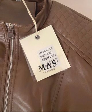 Cazadora Marrón de cuero con pelo interiorTalla XL