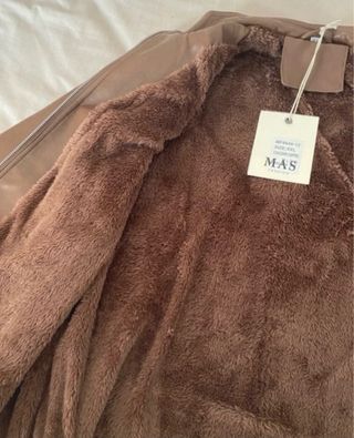 Cazadora Marrón de cuero con pelo interiorTalla XL