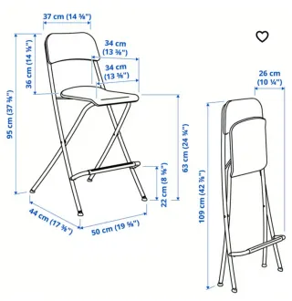 Taburetes plegables madera y metal Ikea