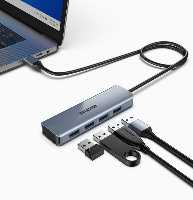 Hub USB C 3.2 Gen 2, 4 puertos USB (PRECINTADO)