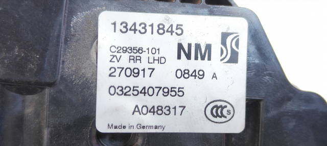 CERRADURA PUERTA TRASERA DERECHA OPEL CORSA E Col