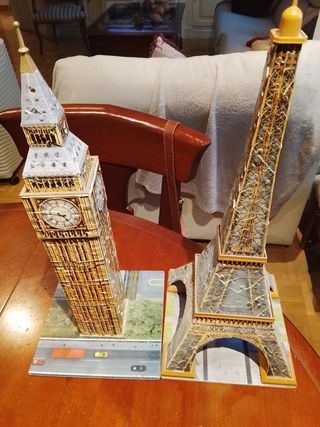 Puzzle 3D Torre Eiffel y Big Ben
