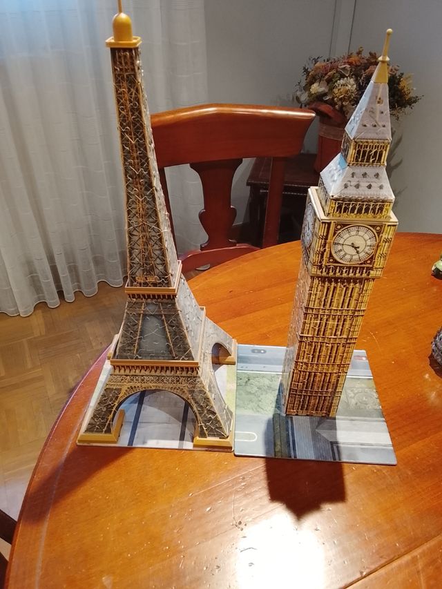 Puzzle 3D Torre Eiffel y Big Ben