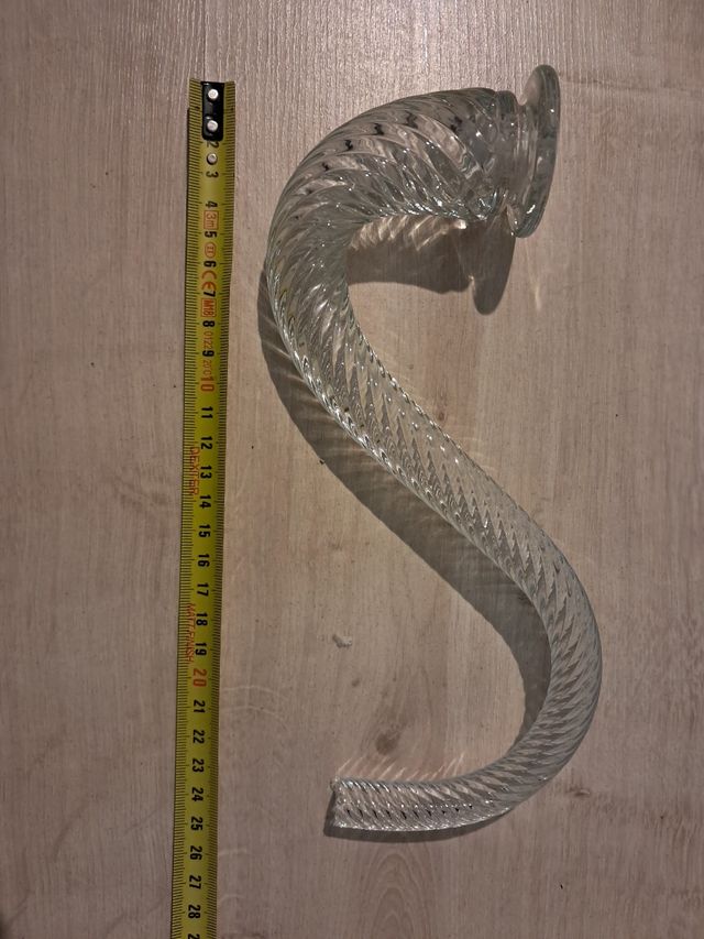 Braccio lampadario Murano vetro trasparente