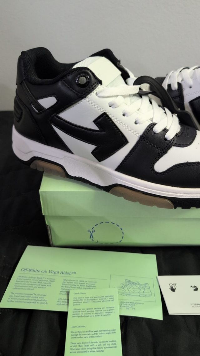 Off-White Sneakers Uomo Nero Bianco taglia 42 