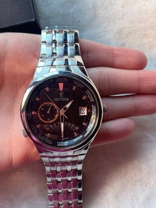Reloj Festina World Timer Negro/Plata