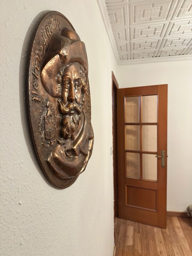 Placa Cobre Repujado Alto Relieve