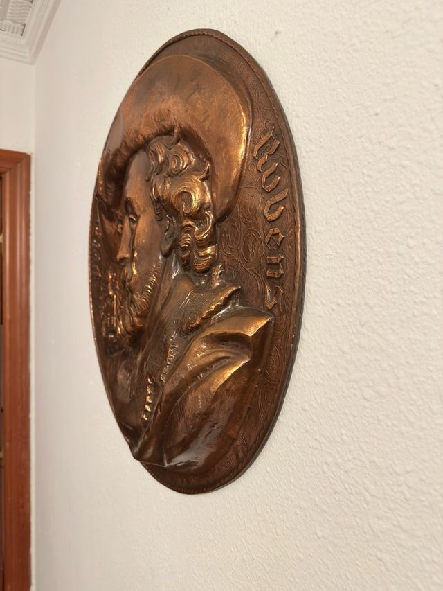 Placa Cobre Repujado Alto Relieve