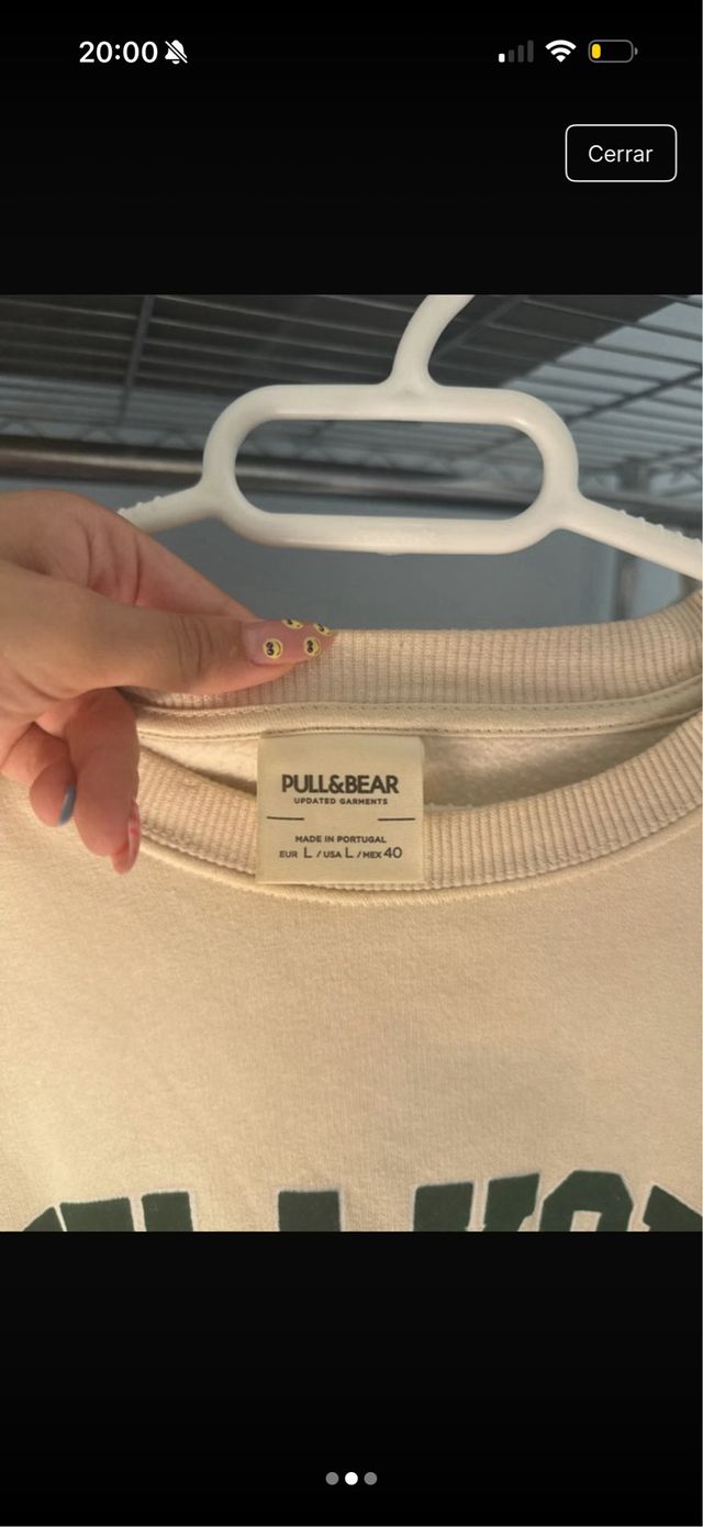 Sudadera Pull&Bear New York Beige