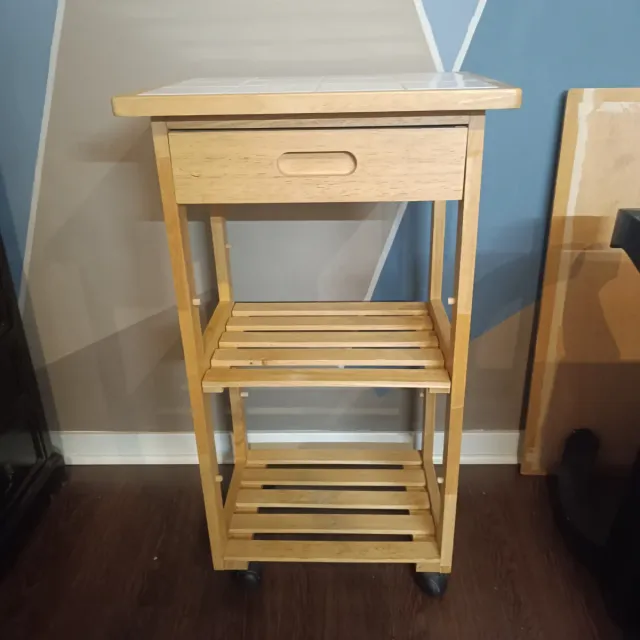 Mueble auxiliar cocina madera y cerámica