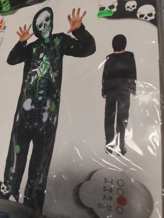 Disfraz Esqueleto Niño Talla 8/9 Años