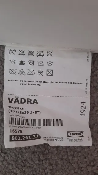 Cambiador de bebé IKEA Vädra y funda