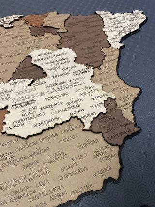 Mapa 3D Madeira Península Ibérica