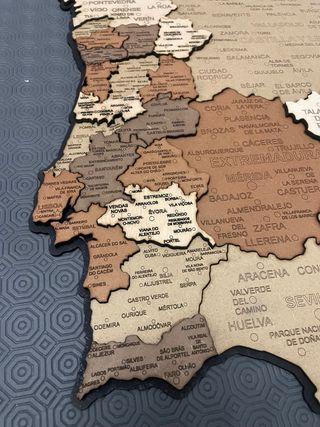 Mapa 3D Madeira Península Ibérica