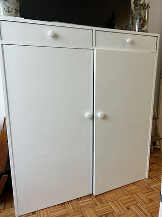 Armario blanco 2 cajones y 2 puertas