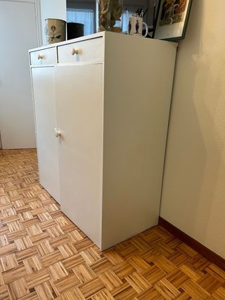 Armario blanco 2 cajones y 2 puertas