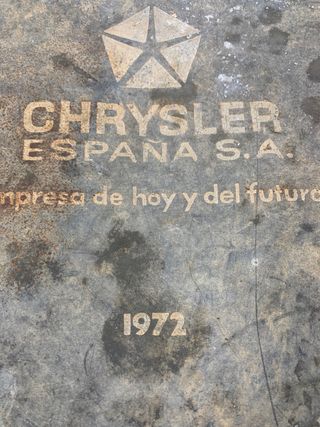 Placa Chrysler España S.A. 1972