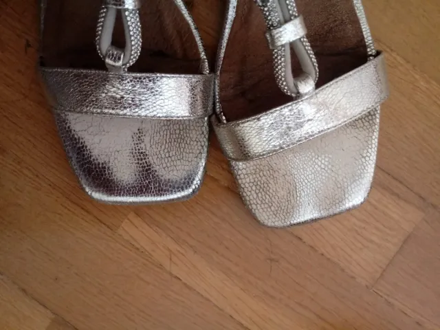 Sandalias Mariamare plateadas talla 38