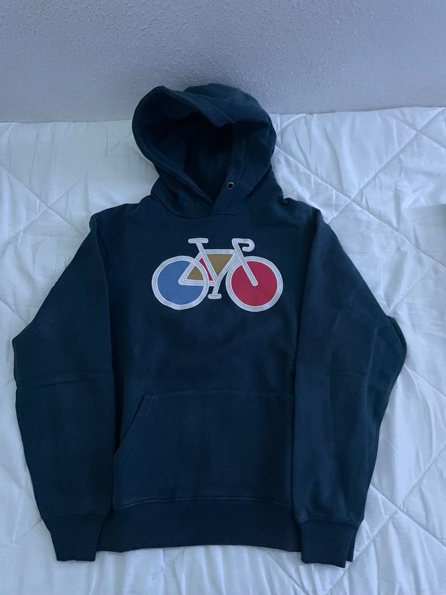 Sudadera con capucha y logo de bicicleta