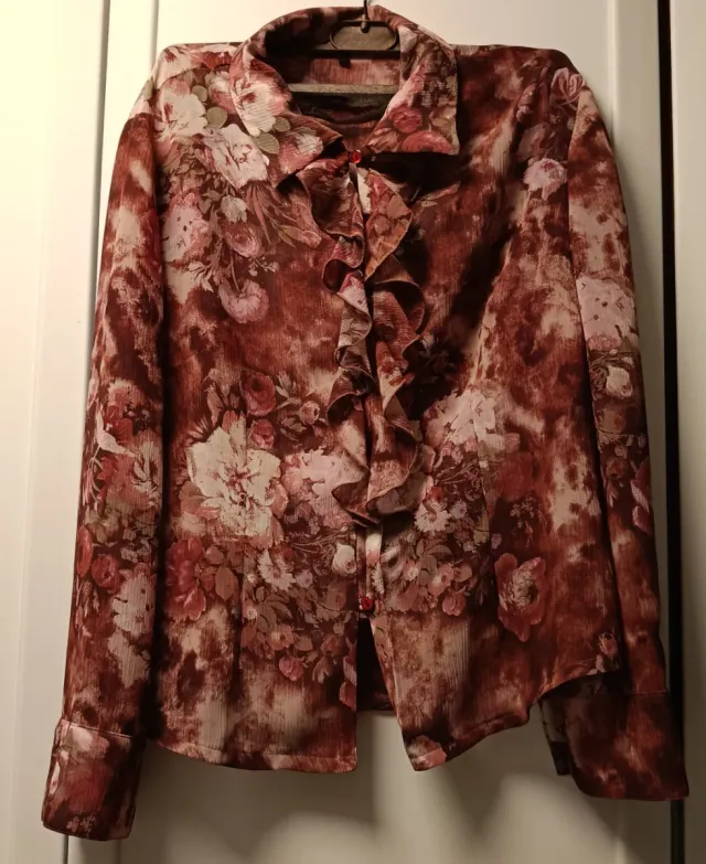 Conjunto Blusa y Falda Estampada Fiesta