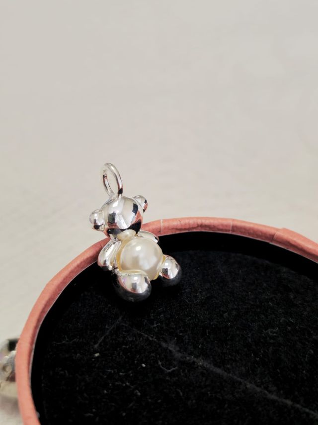 Colgante Tous Oso Perla Plata