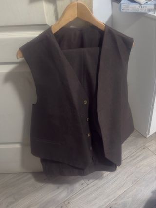 Elegante Traje Marrón chocolate de 3 Piezas