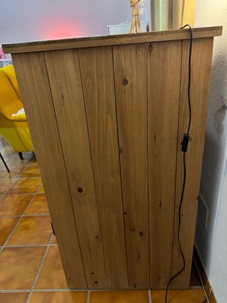 Mesa alta comedor hierro y madera