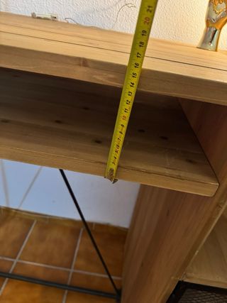 Mesa alta comedor hierro y madera