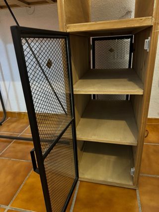 Mesa alta comedor hierro y madera