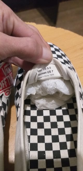 Zapatillas Vans Checkerboard Blancas y Negras