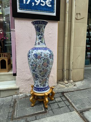 Jarrón chino porcelana siglo XX