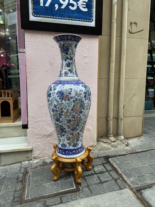 Jarrón chino porcelana siglo XX