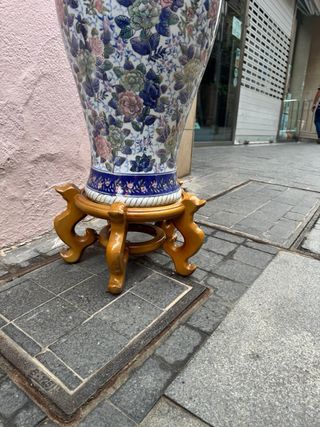 Jarrón chino porcelana siglo XX