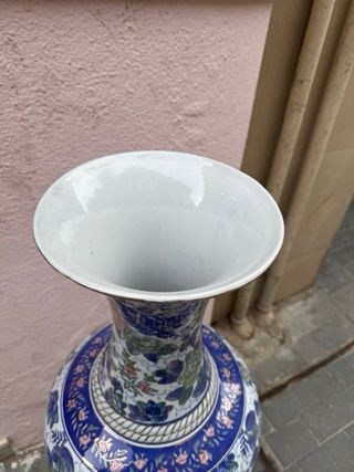 Jarrón chino porcelana siglo XX